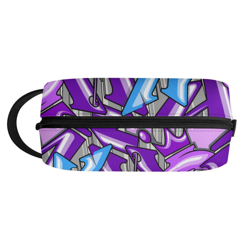 Travel Bag Toiletry Bag Makeup Bag feat Purple Wildstyle | Hip - Hop Streetwear Bag - Stykonz Graffiti Streetwear